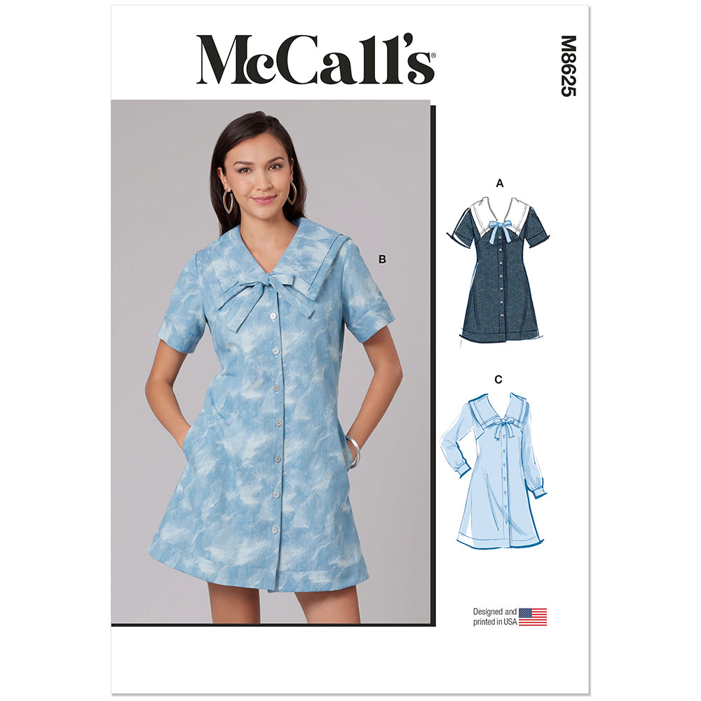 "MCCALL'S M8625 Misses' A-Line Dress Sewing Pattern, Sizes 12-26"