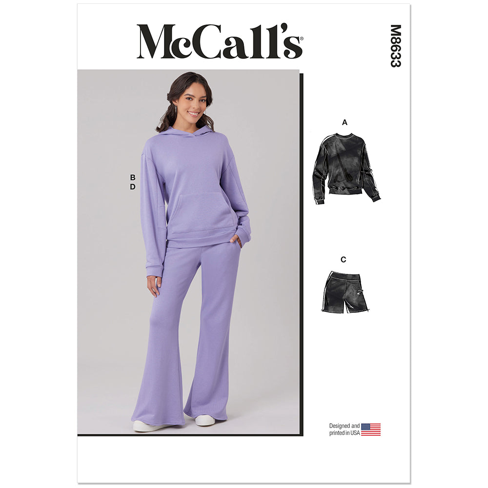 "MCCALL'S M8633 Misses' Hoodie and Lounge Separates Pattern, Sizes XS-M"