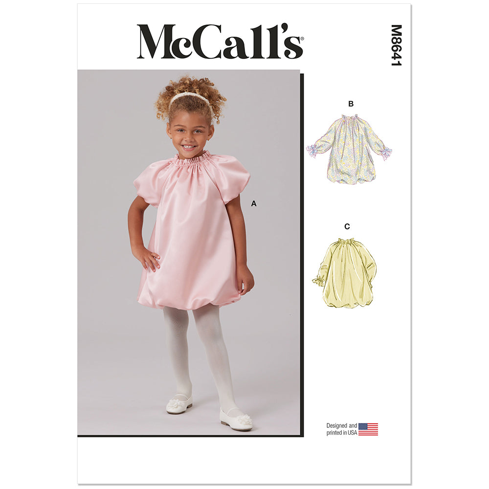 "MCCALL'S M8641 Children's Bubble Dress Sewing Pattern, Sizes 3-8"
