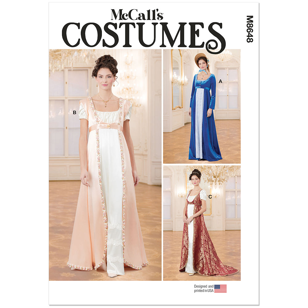 MCCALL'S M8648 Misses' Regency Coat and Open Robe Pattern, Sizes 18–26