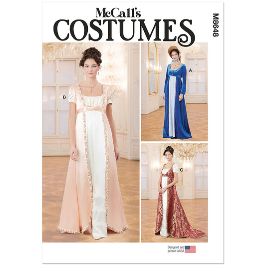 MCCALL'S M8648 Misses' Regency Coat and Open Robe Pattern, Sizes 18–26