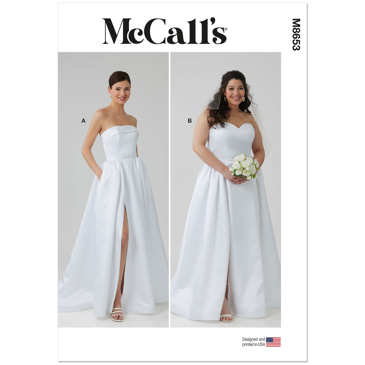 MCCALLS M8653 Misses' and Women's Strapless Wedding Gown Pattern, Sizes 18W-20W-22W-24W-26W-28W