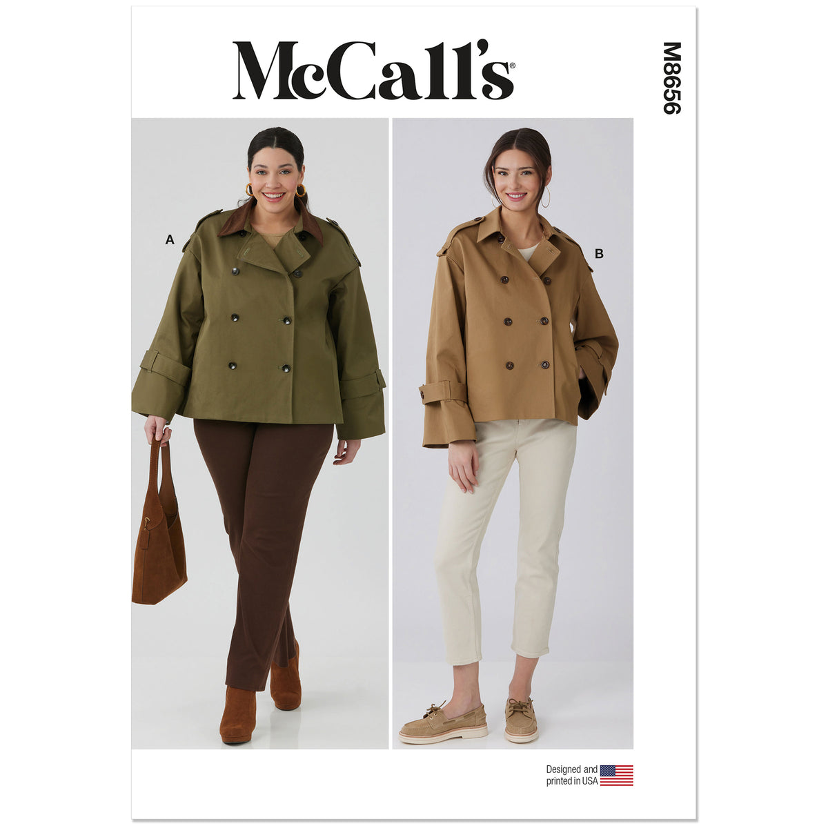 MCCALLS M8656 Misses' and Women's Trench Jacket Pattern, Sizes 22W-24W-26W-28W-30W-32W