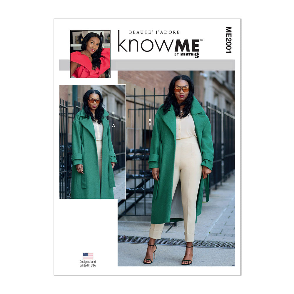 McCALL's ME2001 Misses' and Women's Coat and Trousers By Beaute' J'Adore