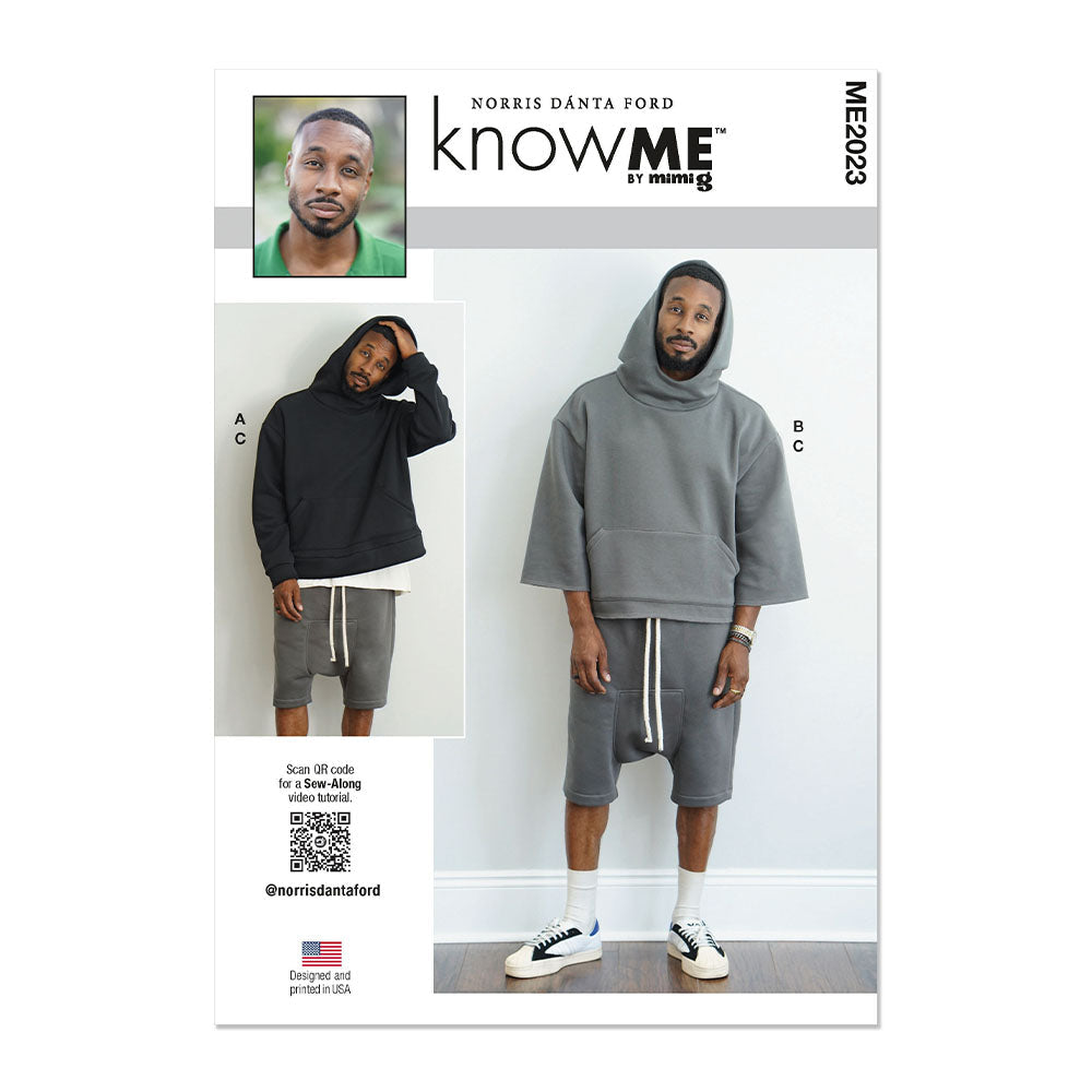 McCALL's ME2023 Men's hoodie and shorts sewing pattern