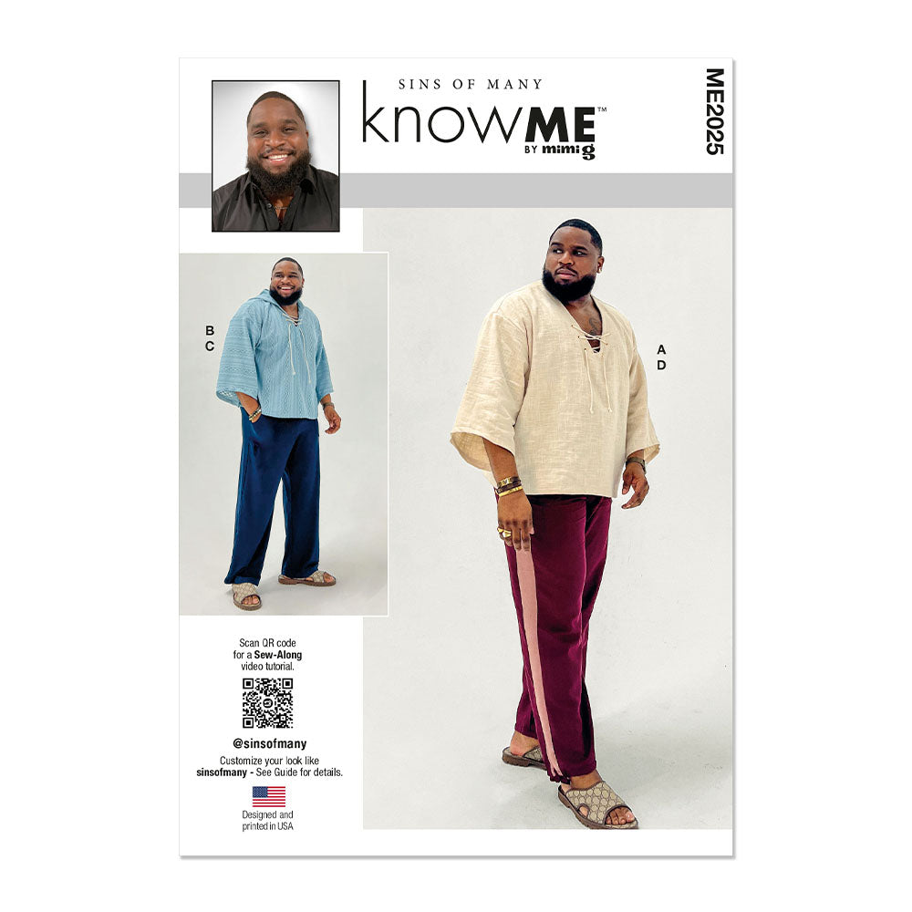 McCALL's ME2025 Men's Top, Hoodie and Pants