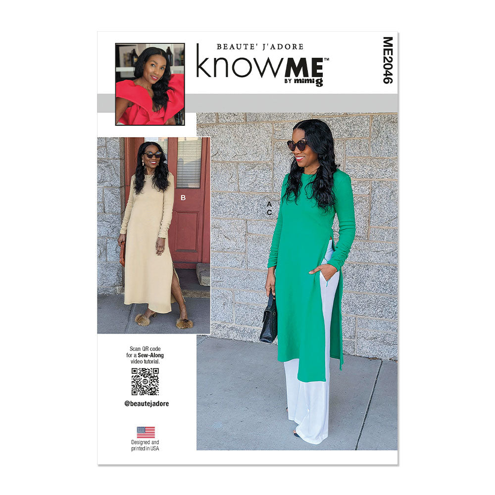 McCall's ME2046Y5 Misses' Knit Dress In Two Lengths and Woven Pants