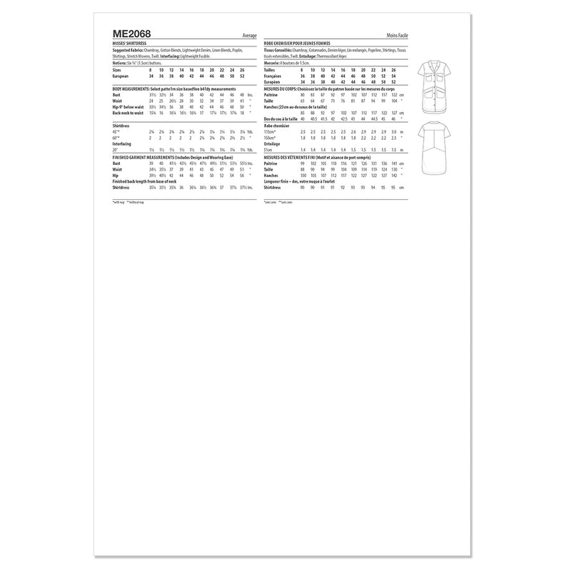 KNOW ME ME2068 Robe Chemisier Pour Jeunes Femmes