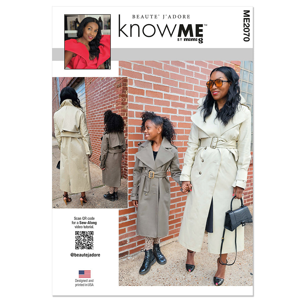 KNOW ME ME2070 Girl's and Misses' Trench Coat by Beaute' J'Adore