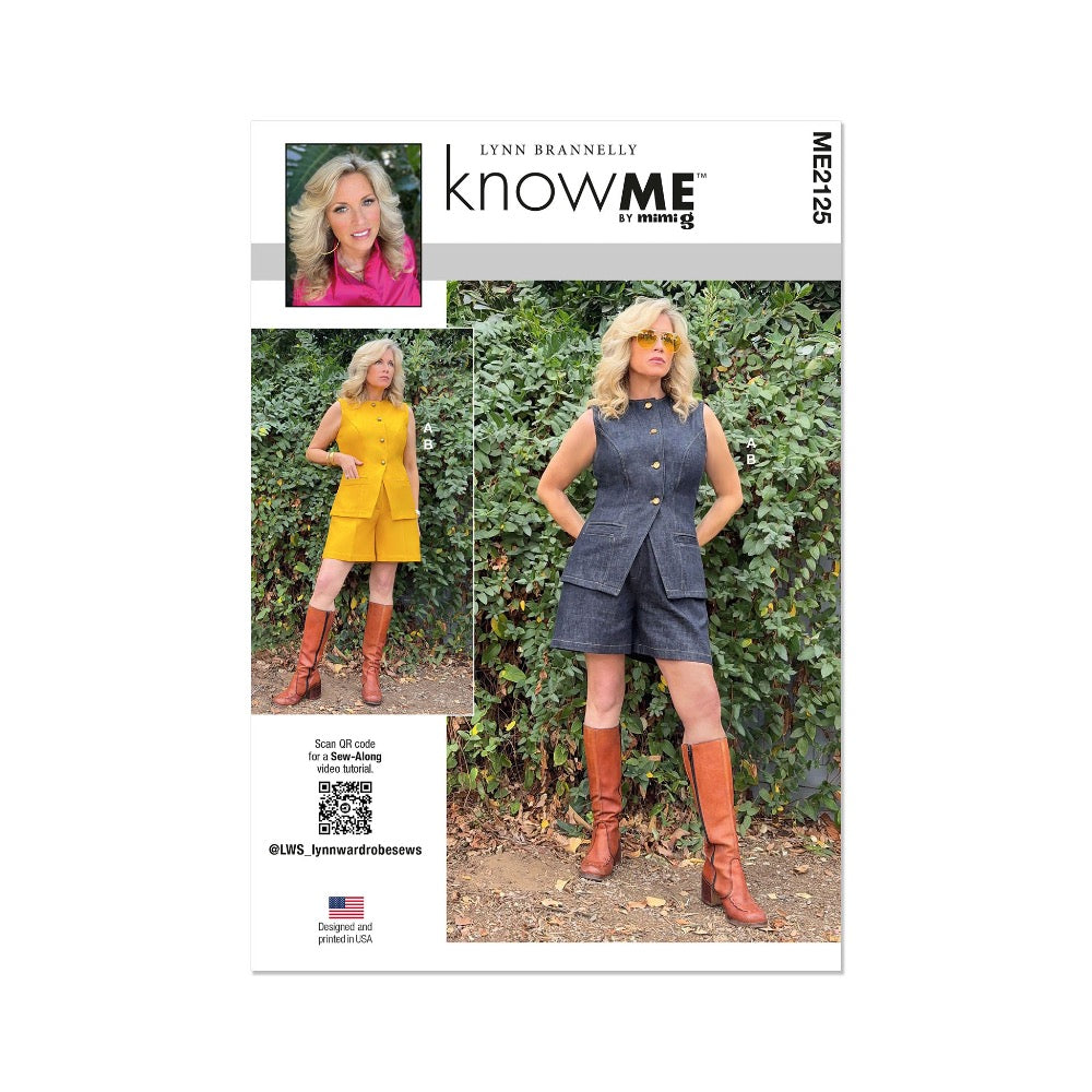 KNOW ME ME2125 Misses' Vest and Shorts by Lynn Brannelly