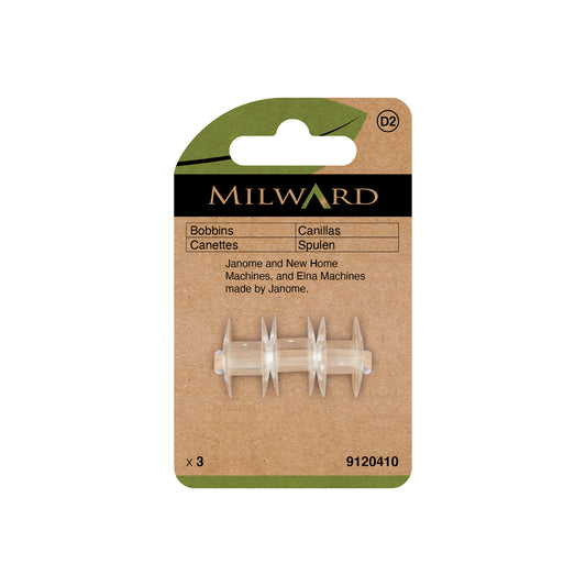 MILWARD GREEN Bobbin New Home Janome Plastic/3 Pcs
