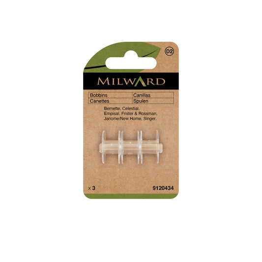 MILWARD GREEN Bobbin Standard Plastic/3 Pcs