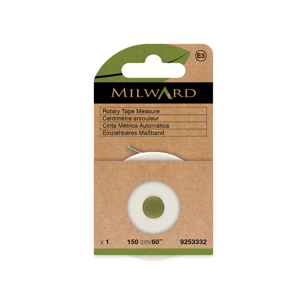MILWARD GREEN Rotary Tape Measure With Magnet