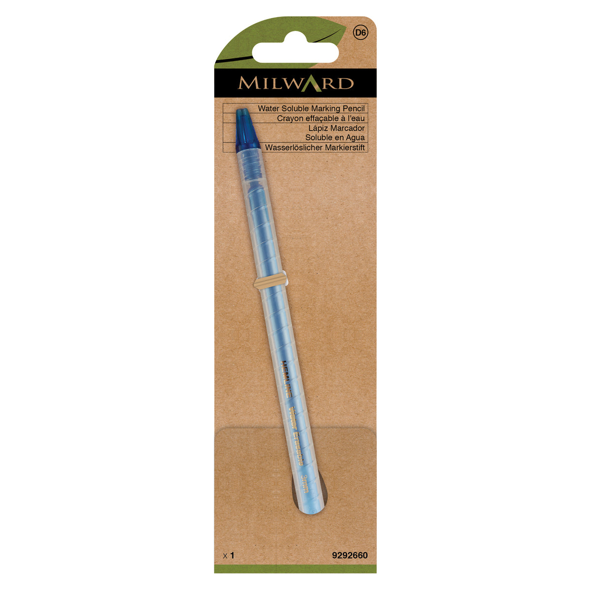 MILWARD GREEN Wash-Out Pencil Blue/3Mm, in Twist Barrel