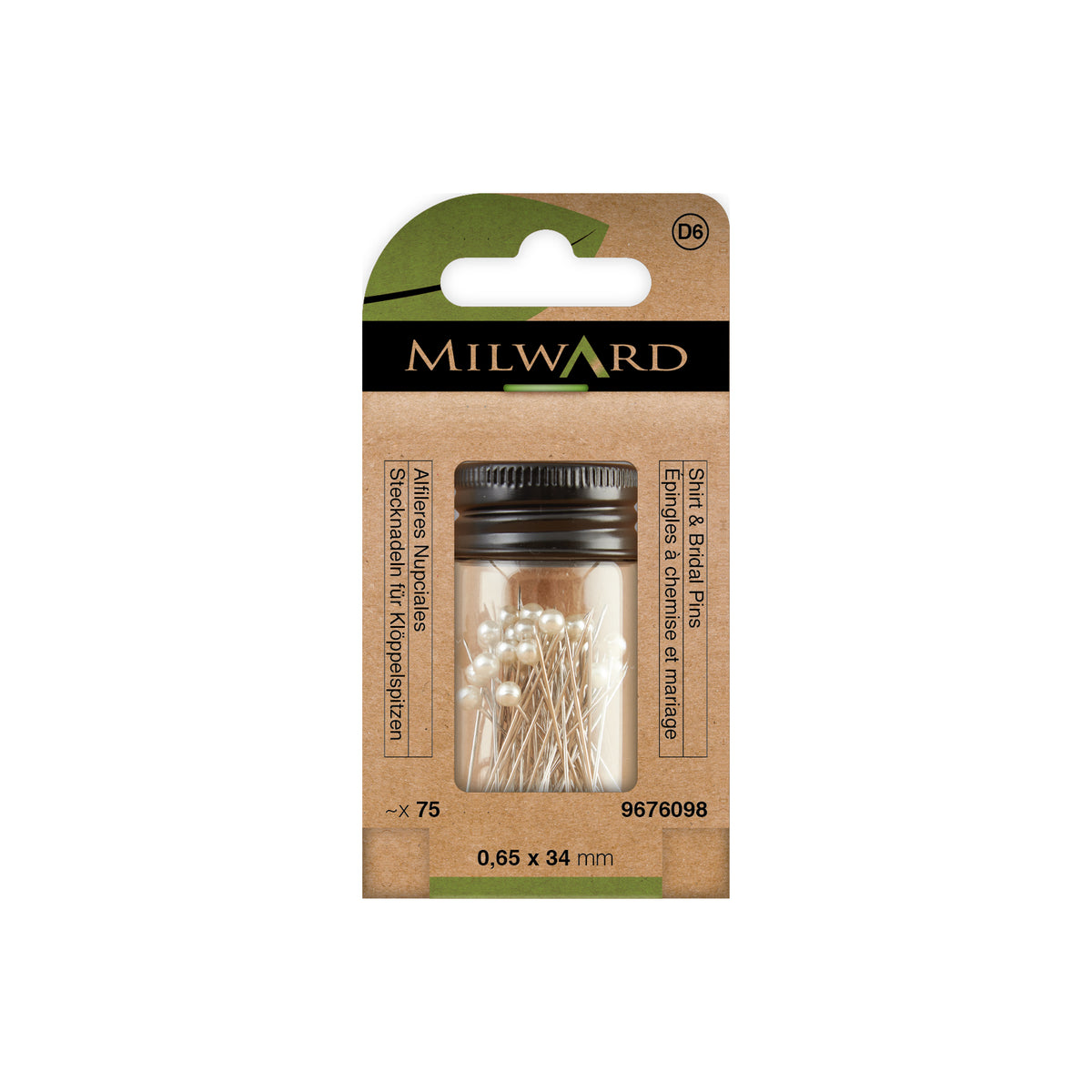 MILWARD GREEN Pins Shirt & Bridal 75 Pcs