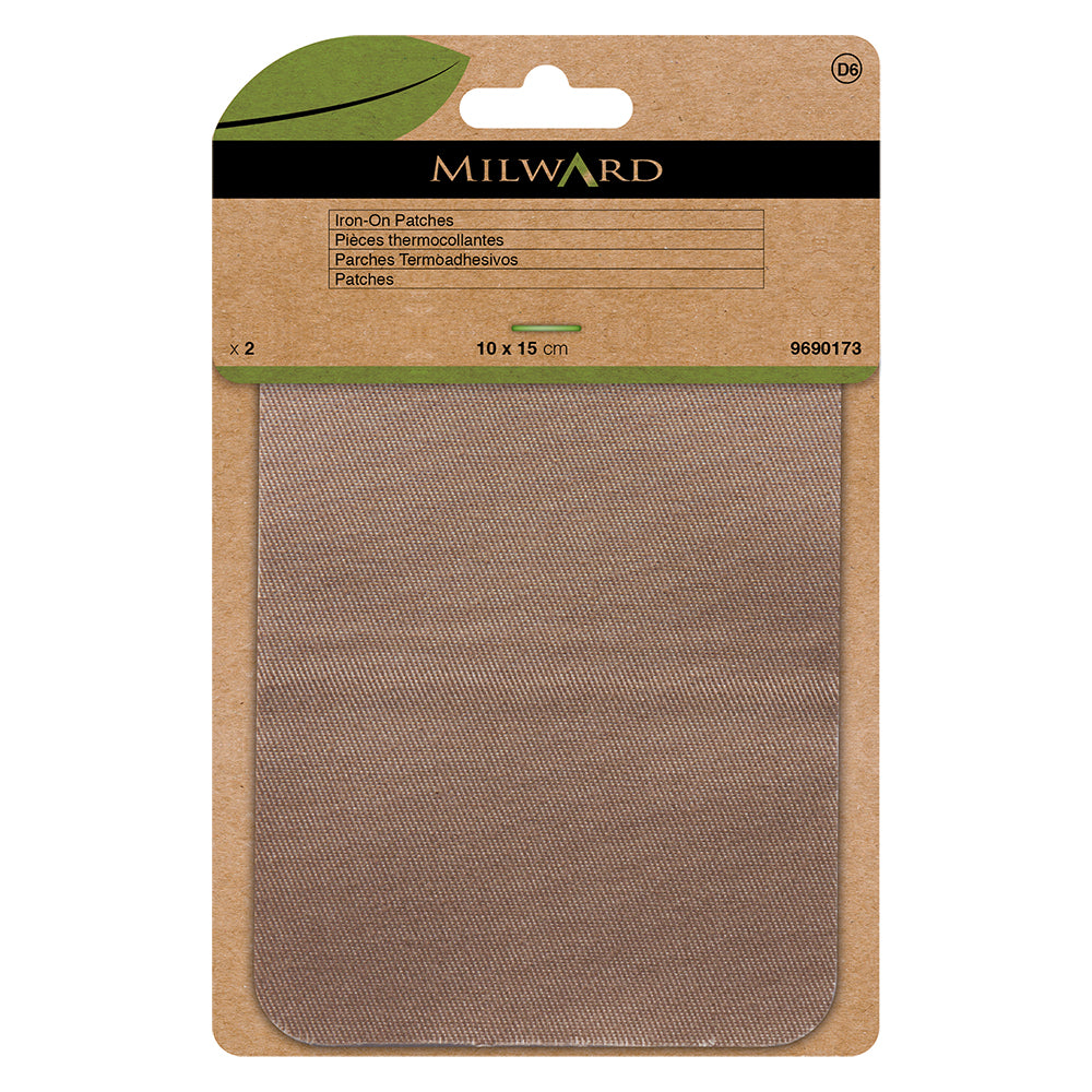 MILWARD GREEN Iron On Patch Fawn 2 Pcs