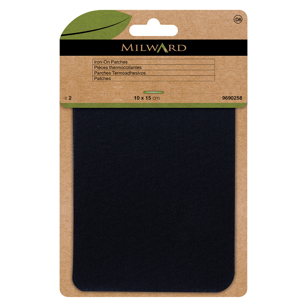 MILWARD GREEN Iron On Patch Navy 2 Pcs