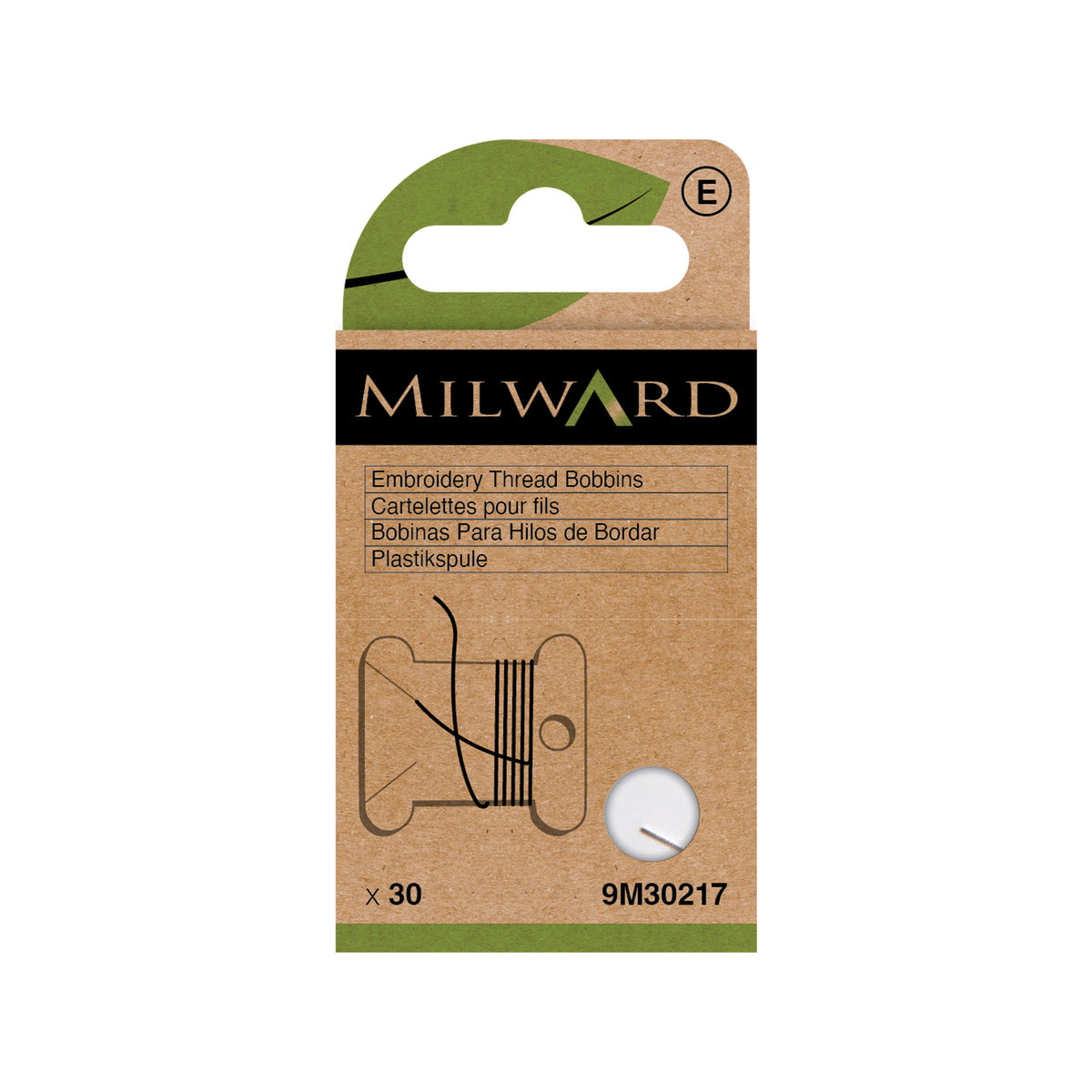 MILWARD GREEN Floss Bobbin Plastic 30 Pcs