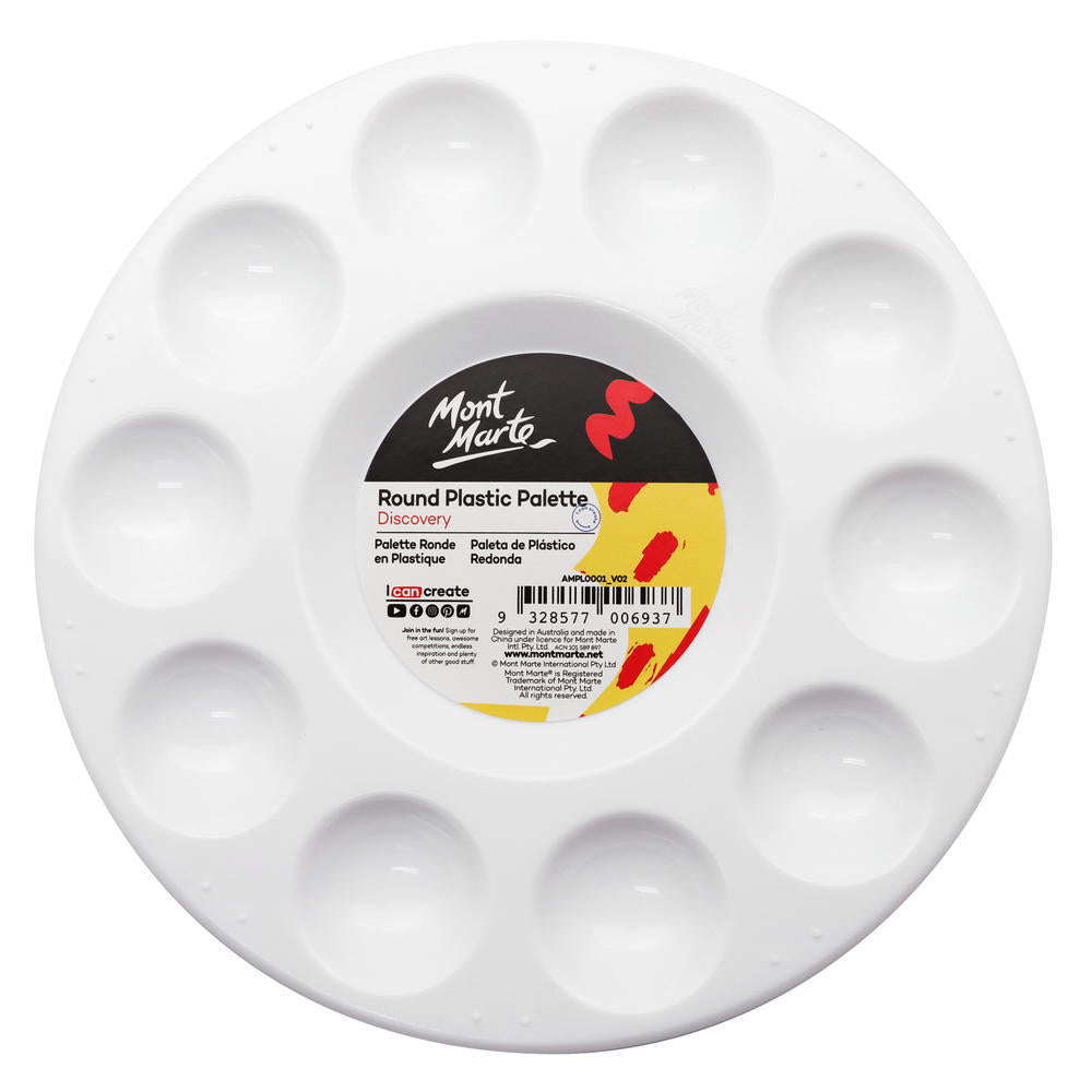 MONT MARTE Round Plastic Palette 17 cm