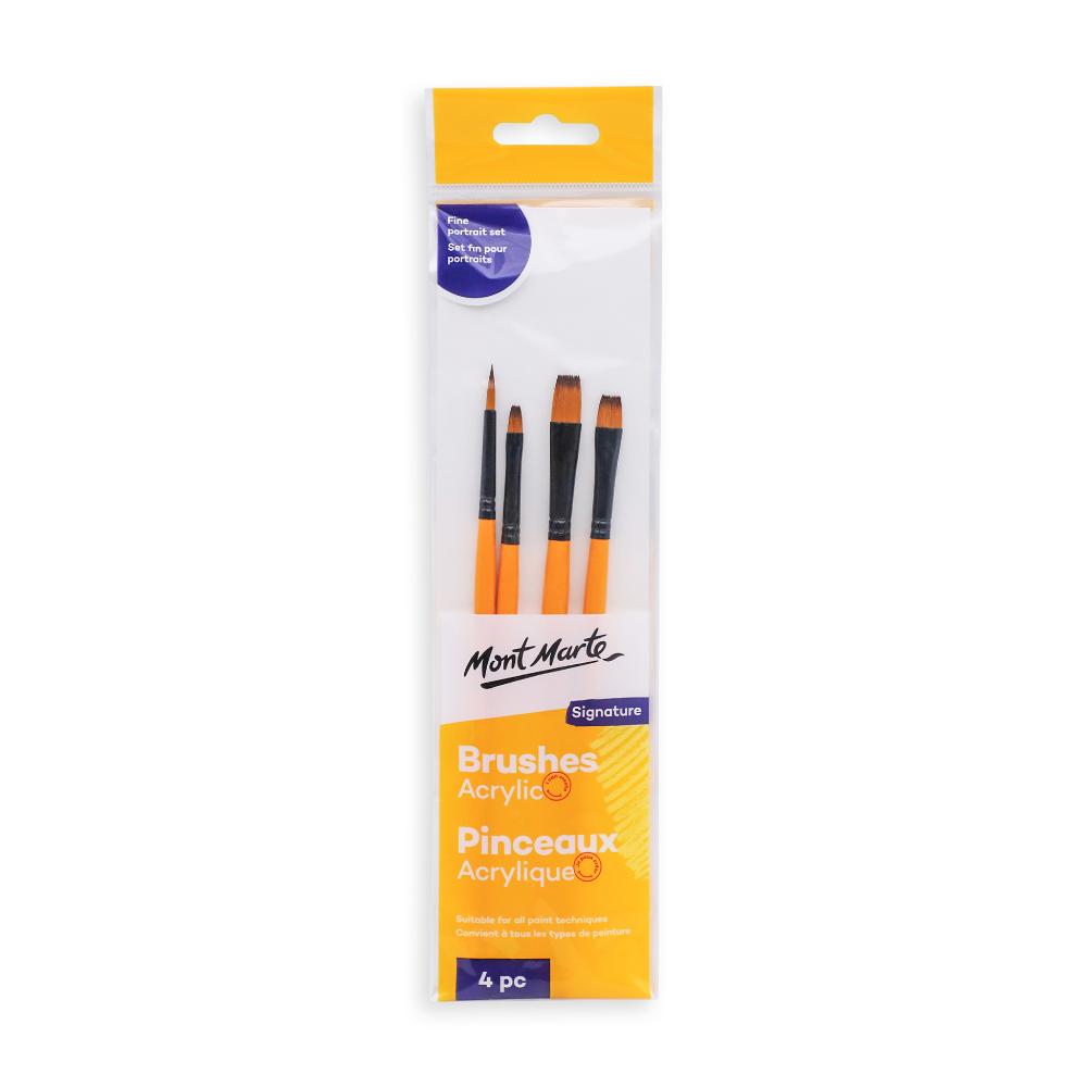 MONT MARTE Gallery Series Brush Set Acrylic 4 piece set