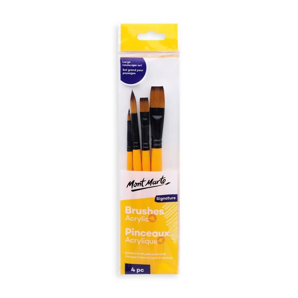 MONT MARTE Gallery Series Acrylic Brush Set 4 Pieces