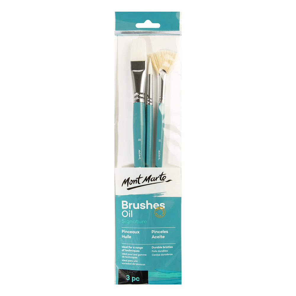 MONT MARTE Gallery Series Brush Set Oils 3 piece set