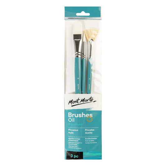 MONT MARTE Gallery Series Brush Set Oils 3 piece set