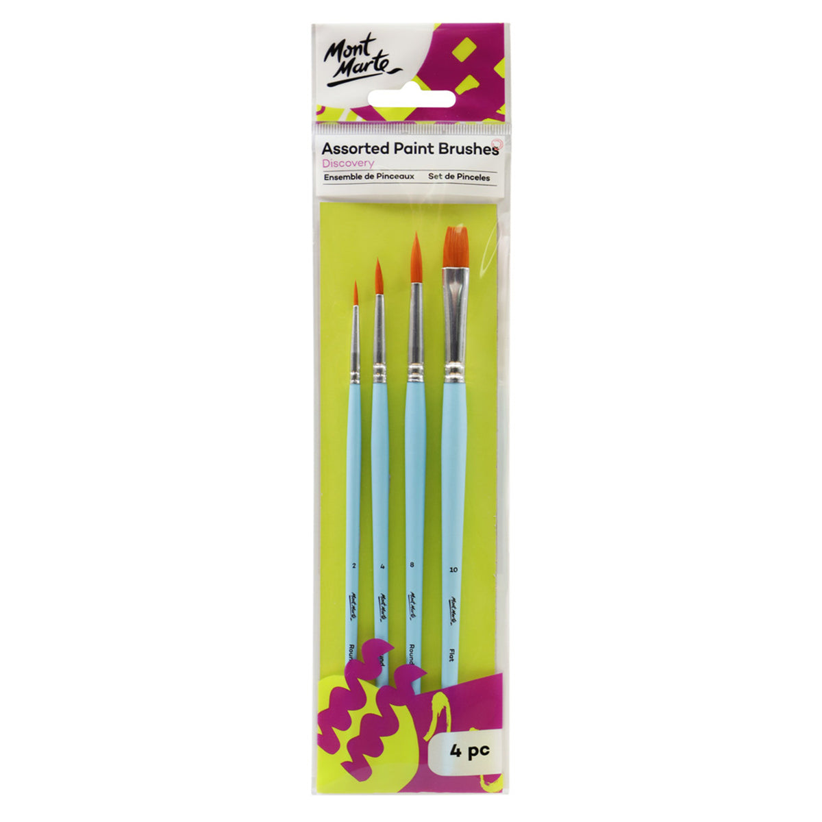 MONT MARTE Assorted Paint Brush Set 4 Pieces