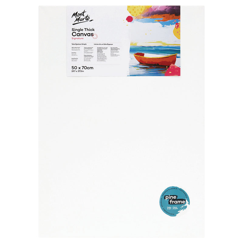 MONT MARTE Studio Canvas Single Thick with Pine Frame 19 3/4" x 27 1/2" (50 x 70cm)