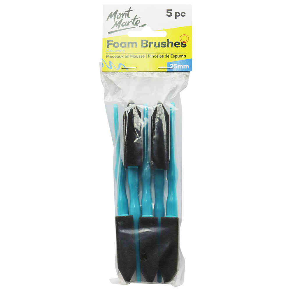 MONT MARTE Foam Hobby Brush 25 mm 5pcs