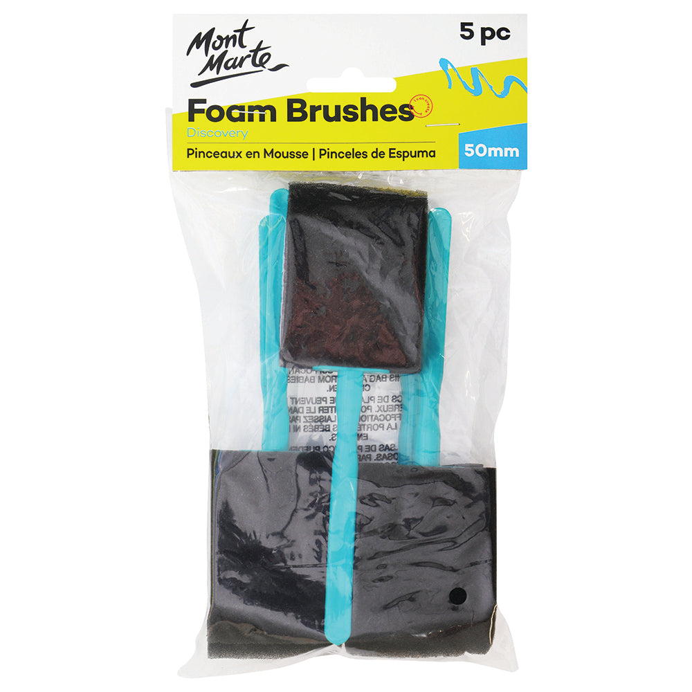 MONT MARTE Foam Hobby Brush 50 mm 5pcs