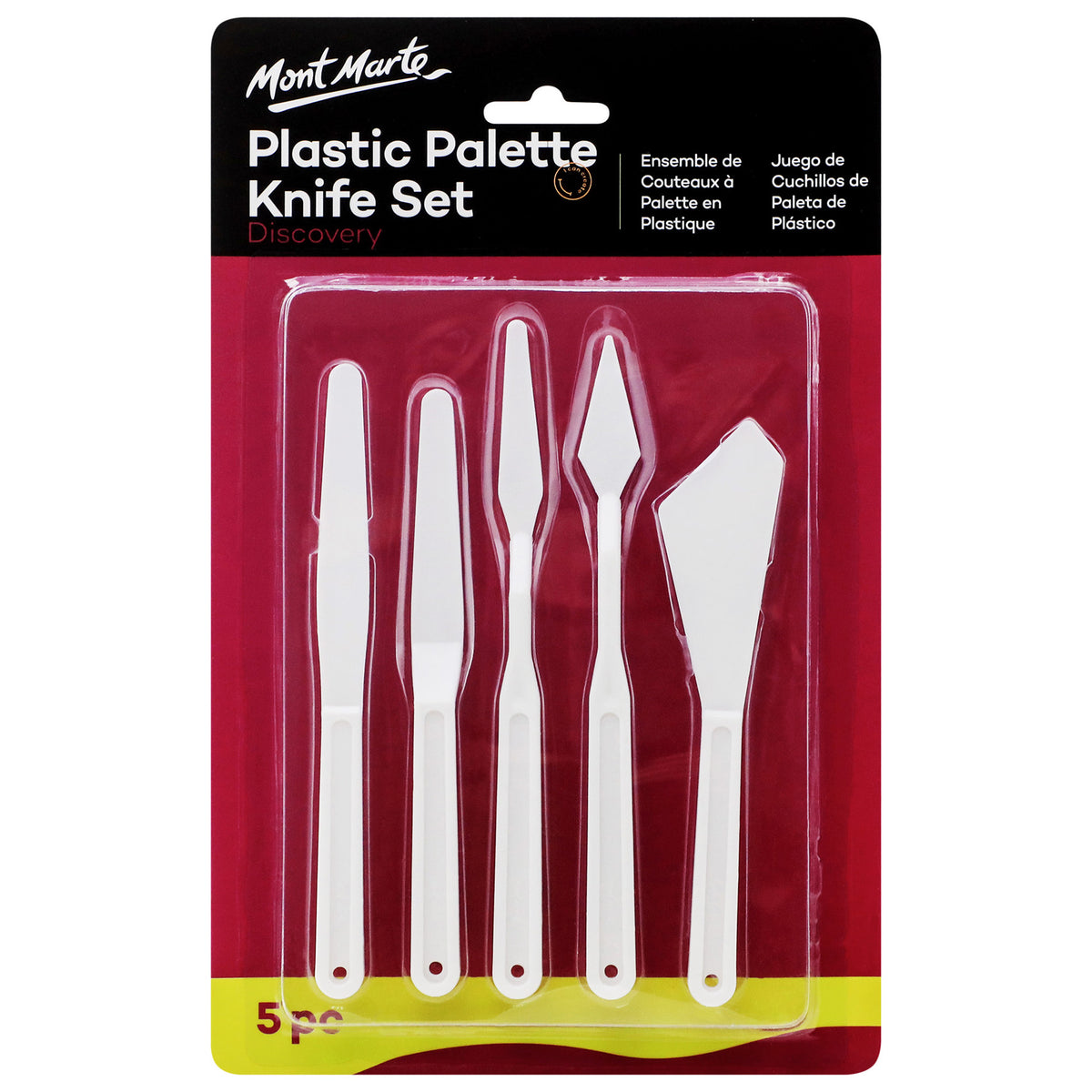 MONT MARTE Studio Plastic Palette Knife Set - 5 pcs