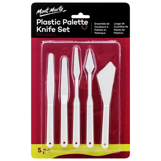 MONT MARTE Studio Plastic Palette Knife Set - 5 pcs