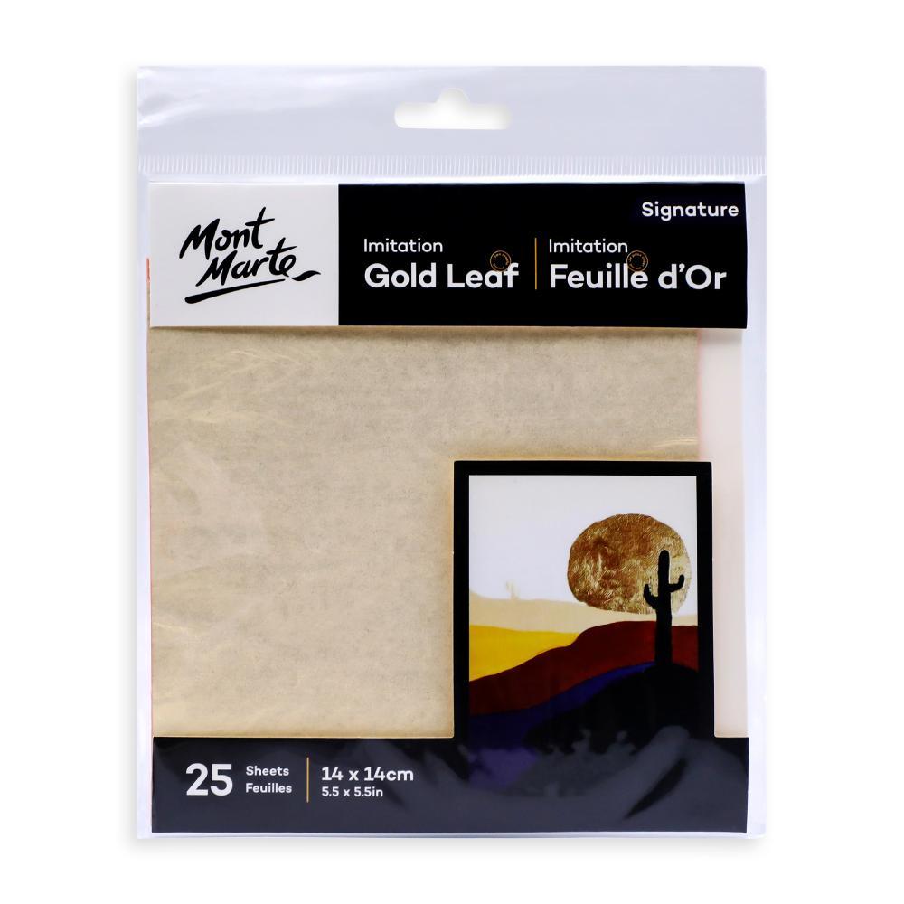 MONT MARTE Imitation Gold Leaf 14 x 14 cm - 25 Sheets