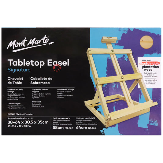 MONT MARTE Small Pine Table Easel 30.5 x 41 x 60 cm (12 x 16 x 24 in.)