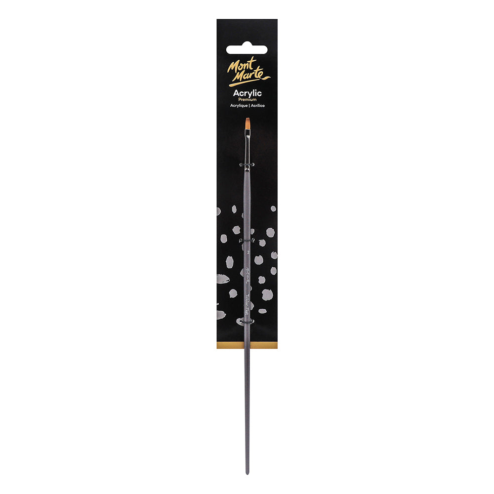 MONT MARTE Artist Brush Taklon Flat Long 2
