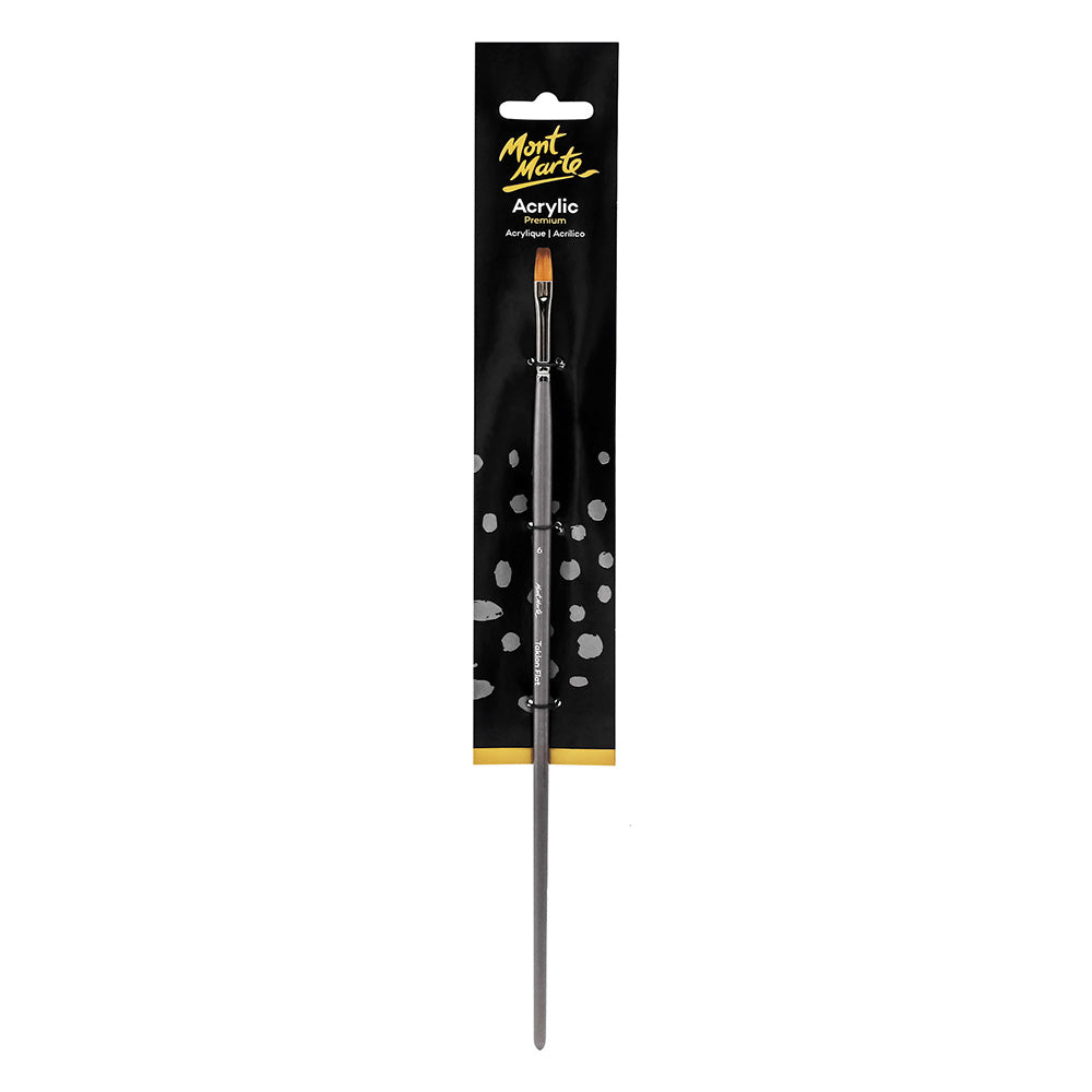 MONT MARTE Artist Brush Taklon Flat Long 6