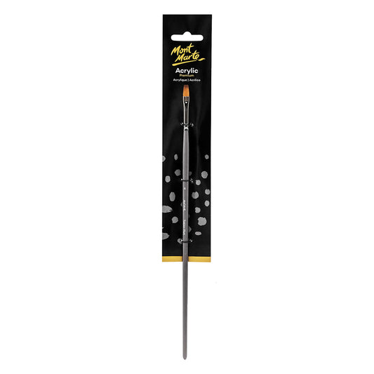 MONT MARTE Artist Brush Taklon Flat Long 6