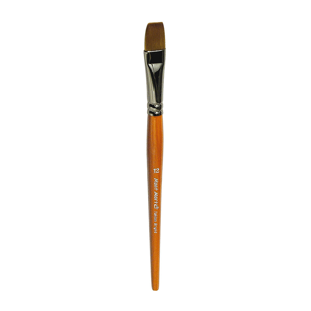 MONT MARTE Artist Brush Taklon Bright Short 12