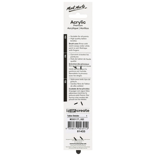 MONT MARTE Artist Brush Taklon Detailer 1