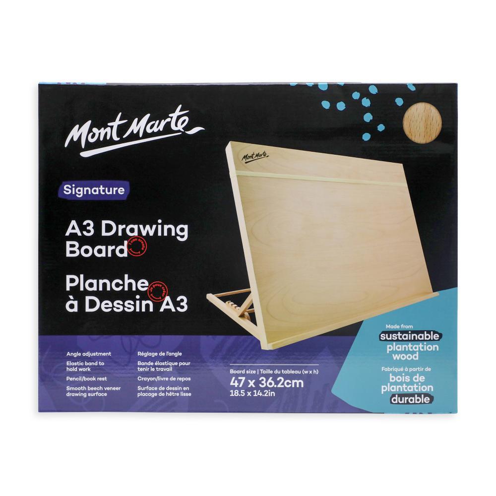 MONT MARTE Drawing Board A3 with Elastic Band