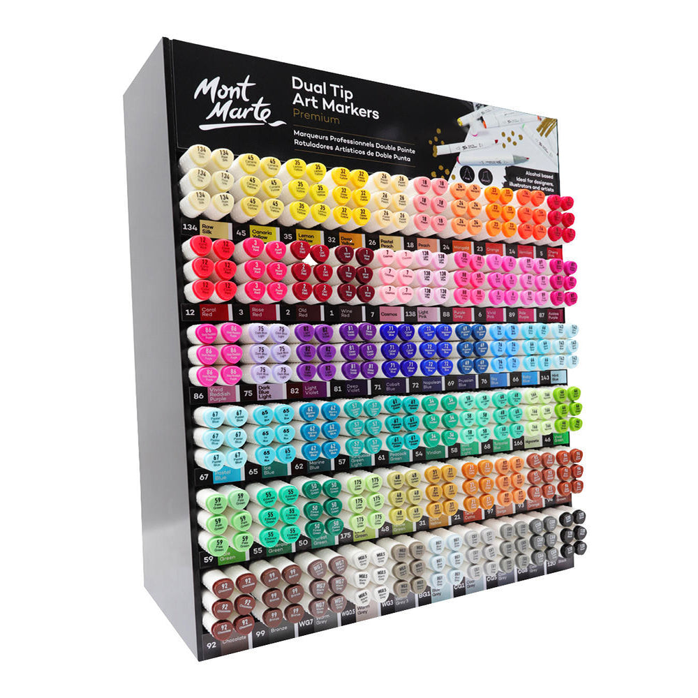 MONT MARTE Dual Tip Alcohol Art Marker Stand