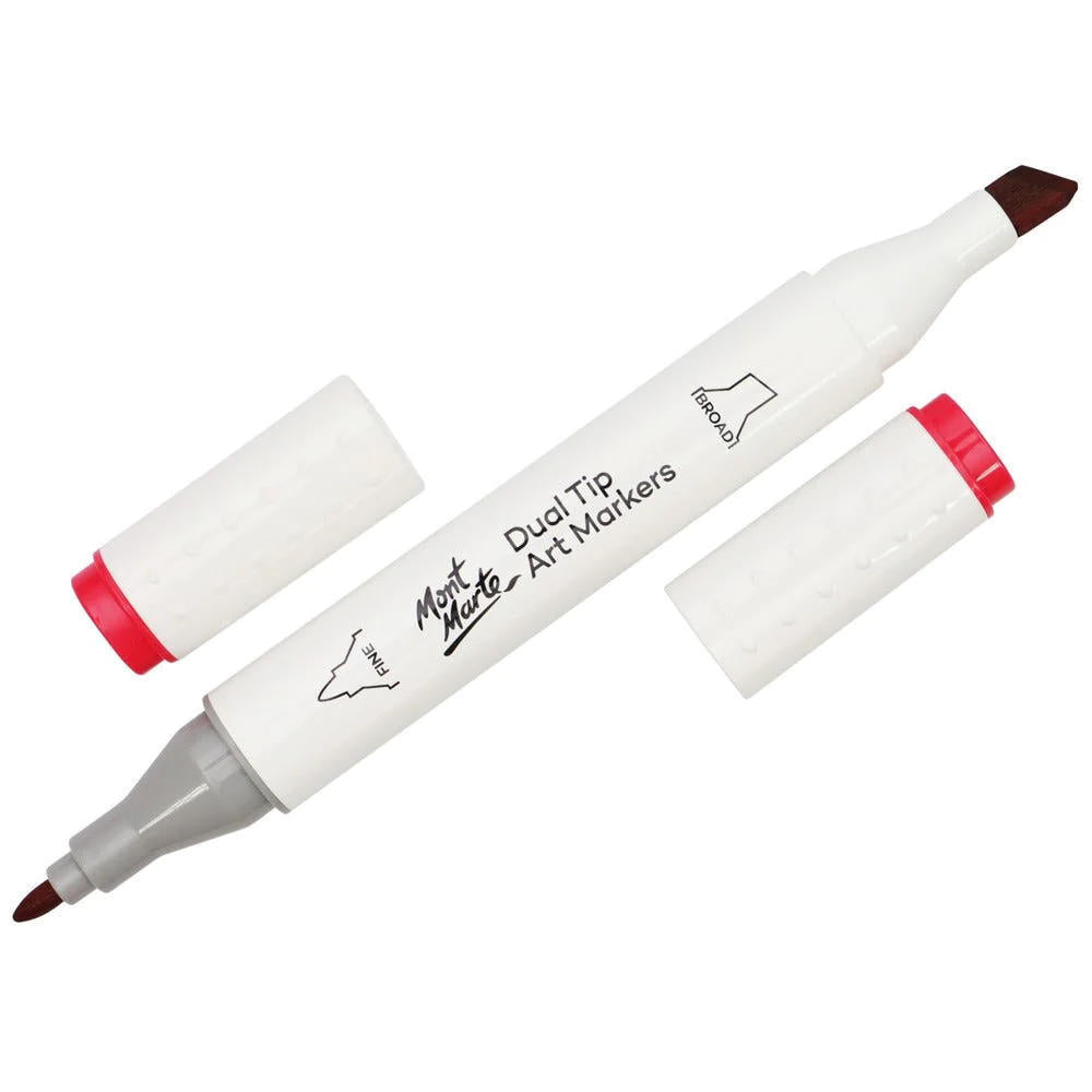 MONT MARTE Dual Tip Alcohol Art Marker - Scarlet Red