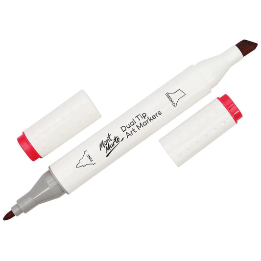 MONT MARTE Dual Tip Alcohol Art Marker - Scarlet Red