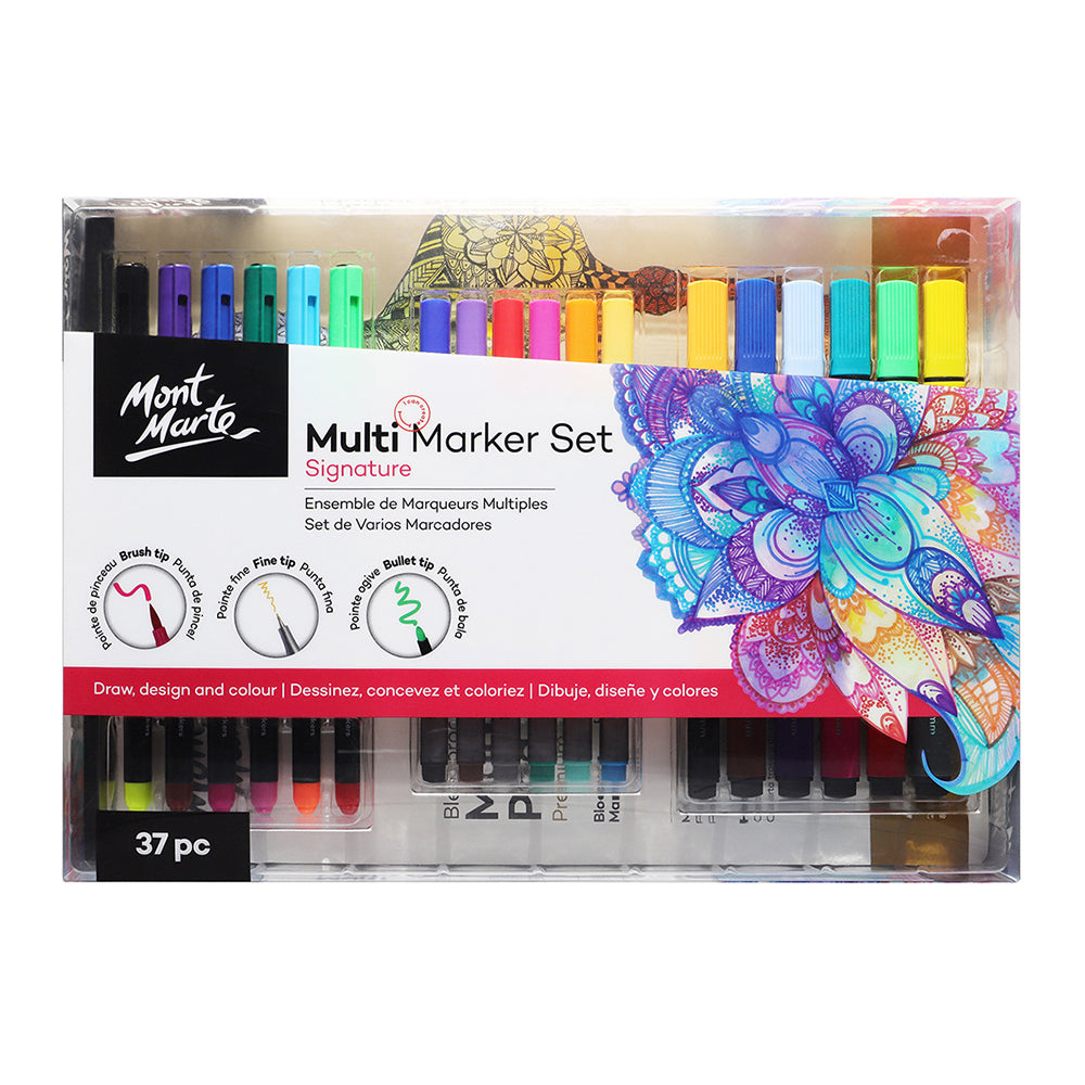 MONT MARTE Dual Tip Brush Markers - 12pc