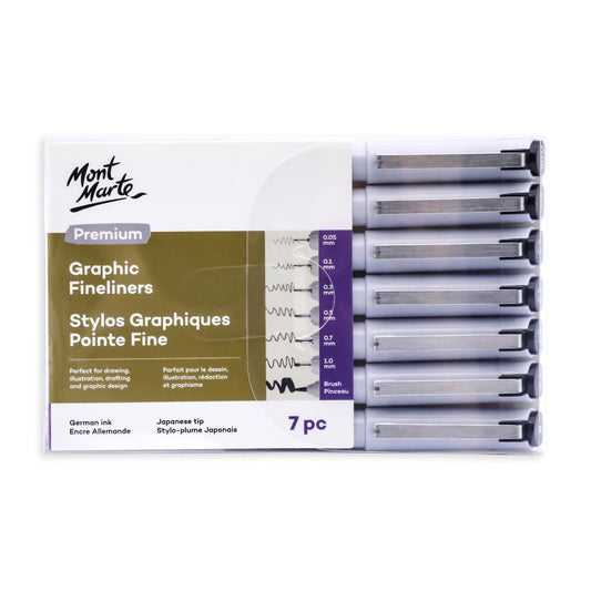 MONT MARTE Graphic Fineliners Set - 7pcs