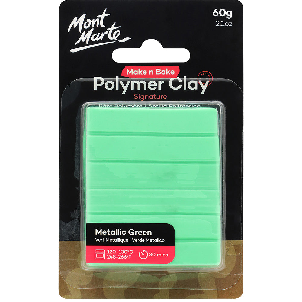 Make n Bake Polymer Clay 60g (2.1oz) - Metallic Green 1 pc