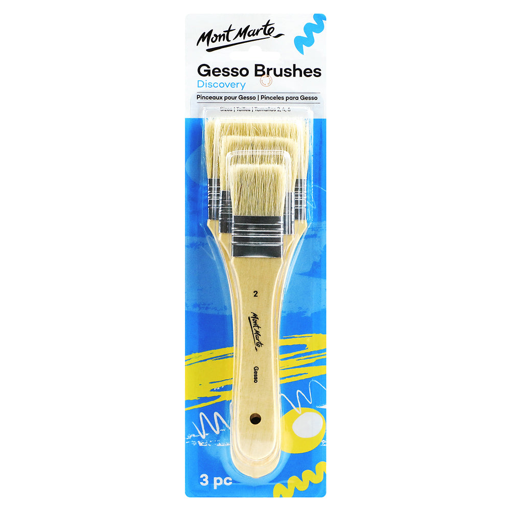 MONT MARTE Gesso Brush Set Sizes 2 4 6