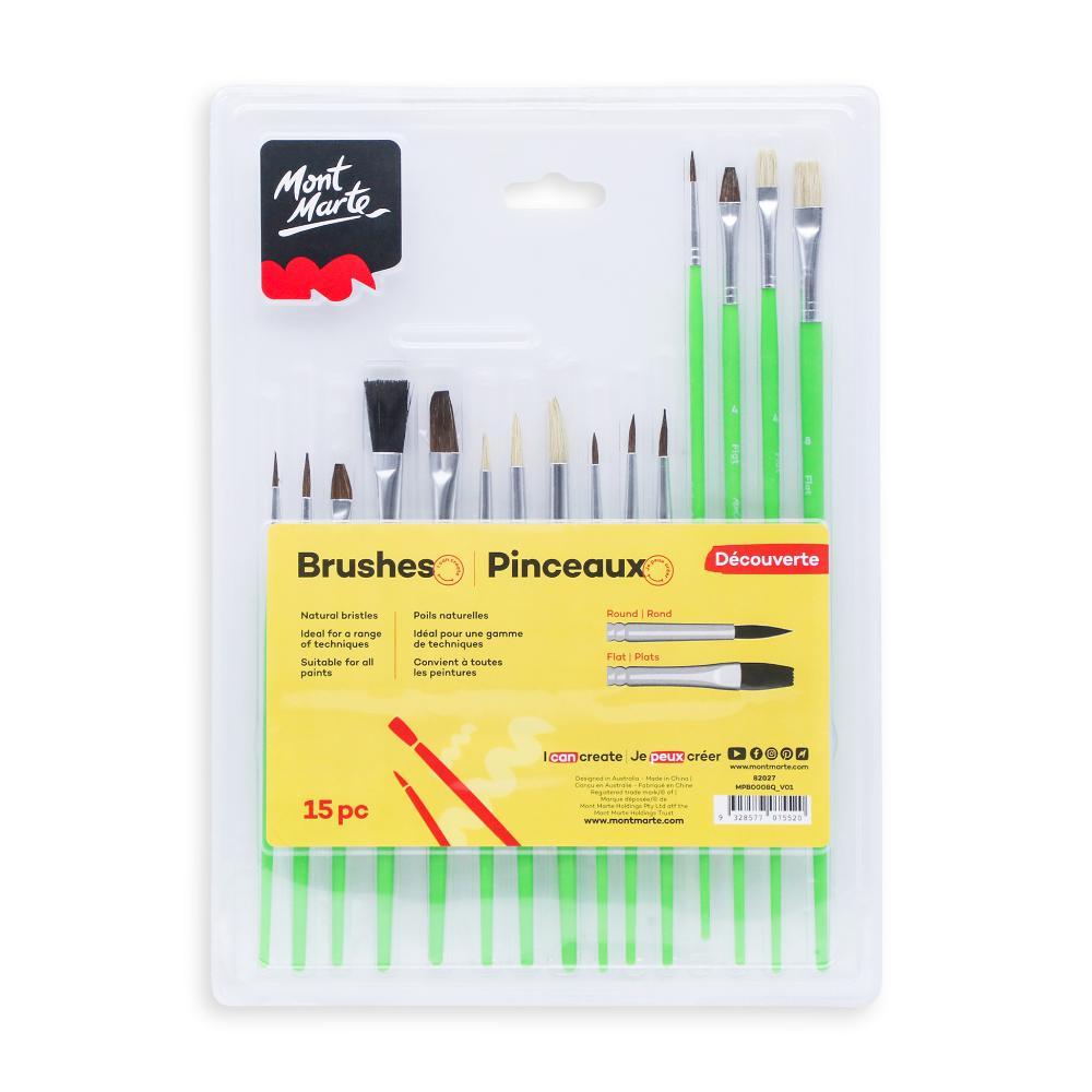MONT MARTE Studio Essentials Paint Brush Set 15pcs