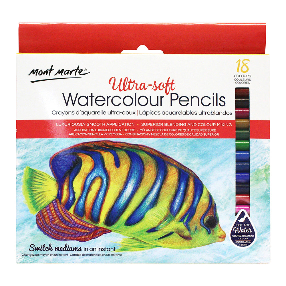 MONT MARTE Sketch & Draw Woodless Graphite Pencils - 6pc